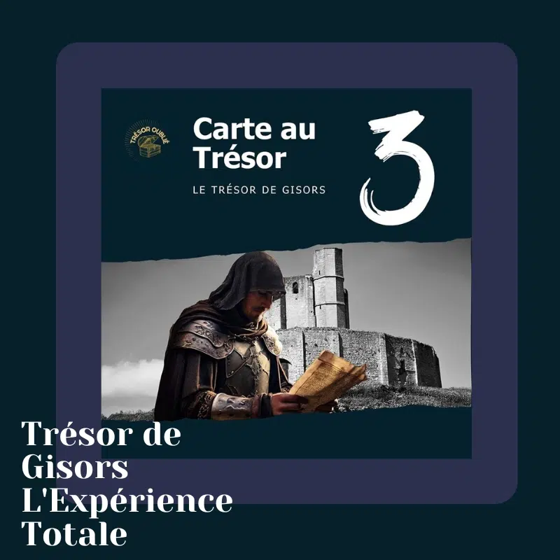 Carte au trésor format A2 - Trésor de Gisors chasse au trésor Templiers