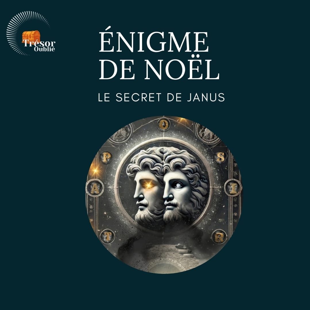 Illustration de l'énigme Le Secret de Janus avec le Soluceum, une chasse au trésor gratuite à résoudre chez soi ou sur place