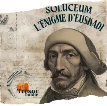 Portrait moderne d'Étienne Pellot, dernier corsaire basque, illustrant le Soluceum : L'Énigme d'Euskadi, un jeu d'énigmes historique entre chasse au trésor et escape game.