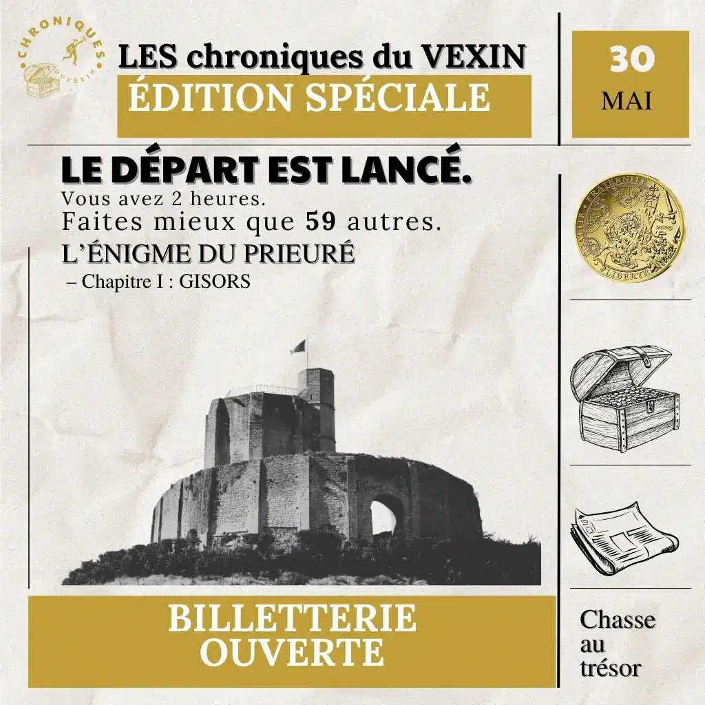"Lancement de L’Énigme du Prieuré à Gisors – première chasse au trésor des Chroniques du Vexin dans l’Eure