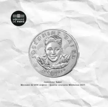 Pièce commémorative de Joséphine Baker résistante dans le Trésor d’Arjuzanx