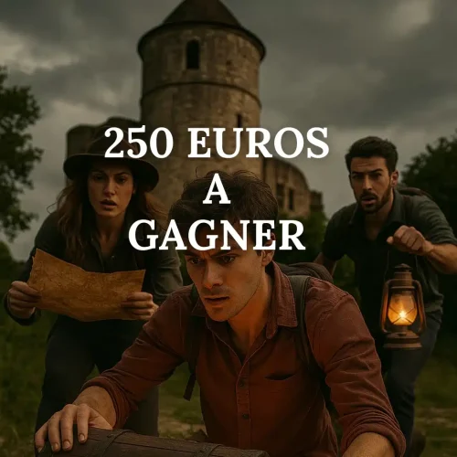 alt="Journal de l’escape game à Gisors avec un trésor de 250 euros à gagner"